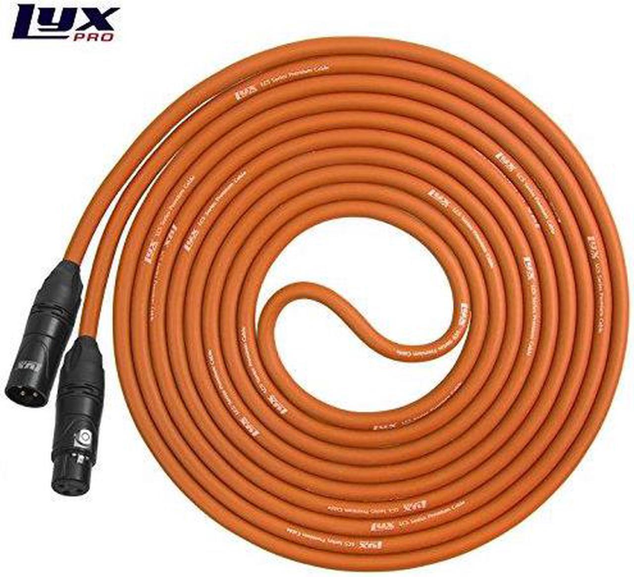 Main image of LyxPro Balanced XLR Cable 10 ft Microphone Cable, Powered Speakers , Orange