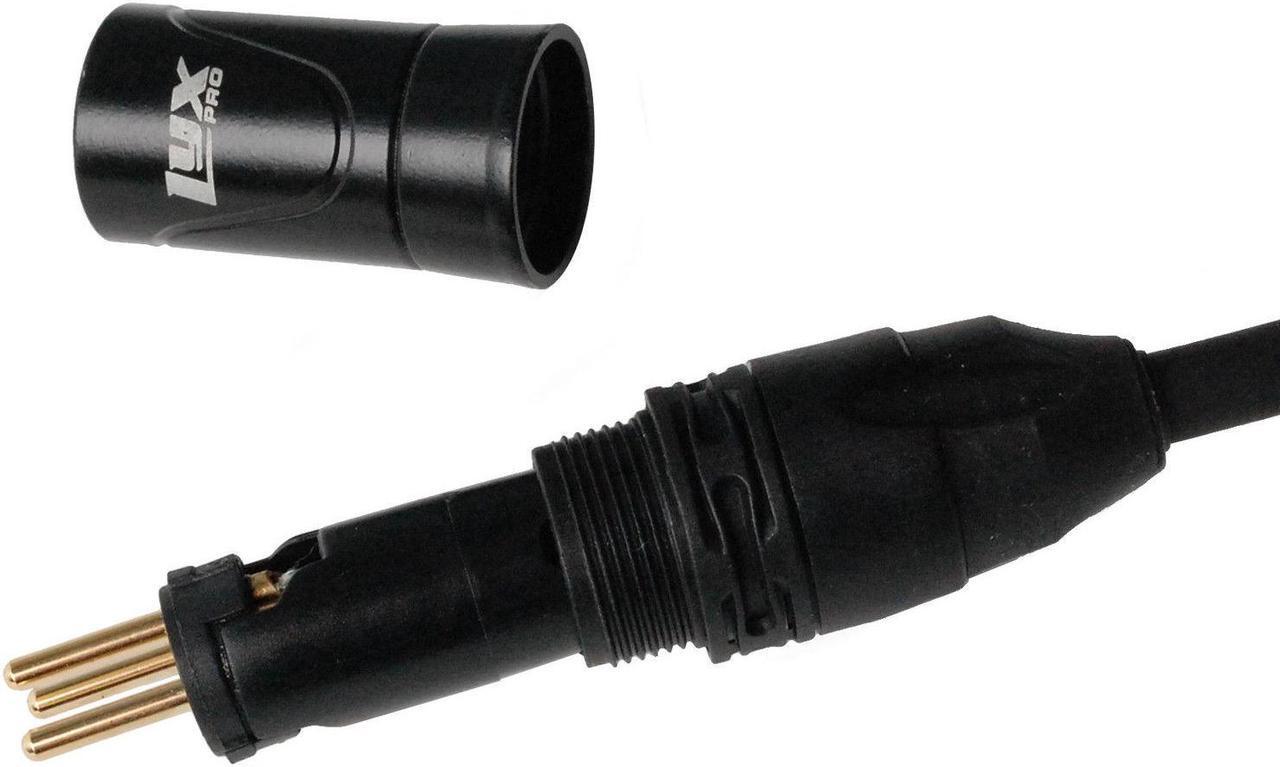 Alt view image 5 of 7 - LyxPro 50 ft High End XLR cable 4-Conductor Star Quad Microphone Cable - Black