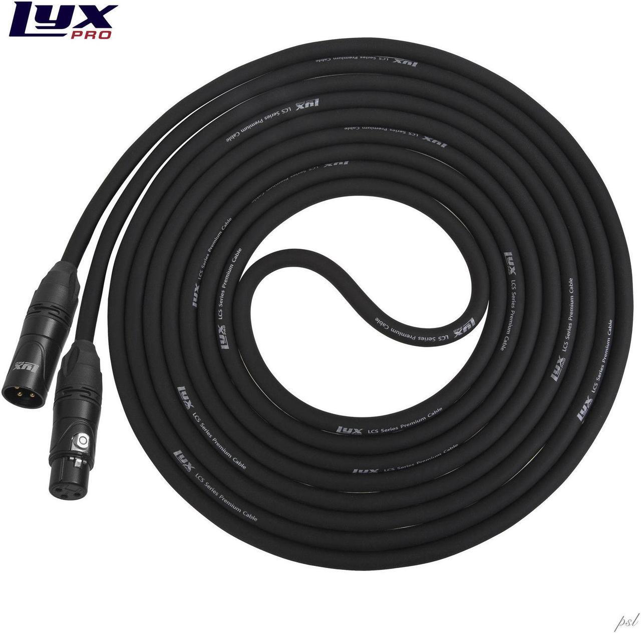 Main image of LyxPro 50 ft High End XLR cable 4-Conductor Star Quad Microphone Cable - Black