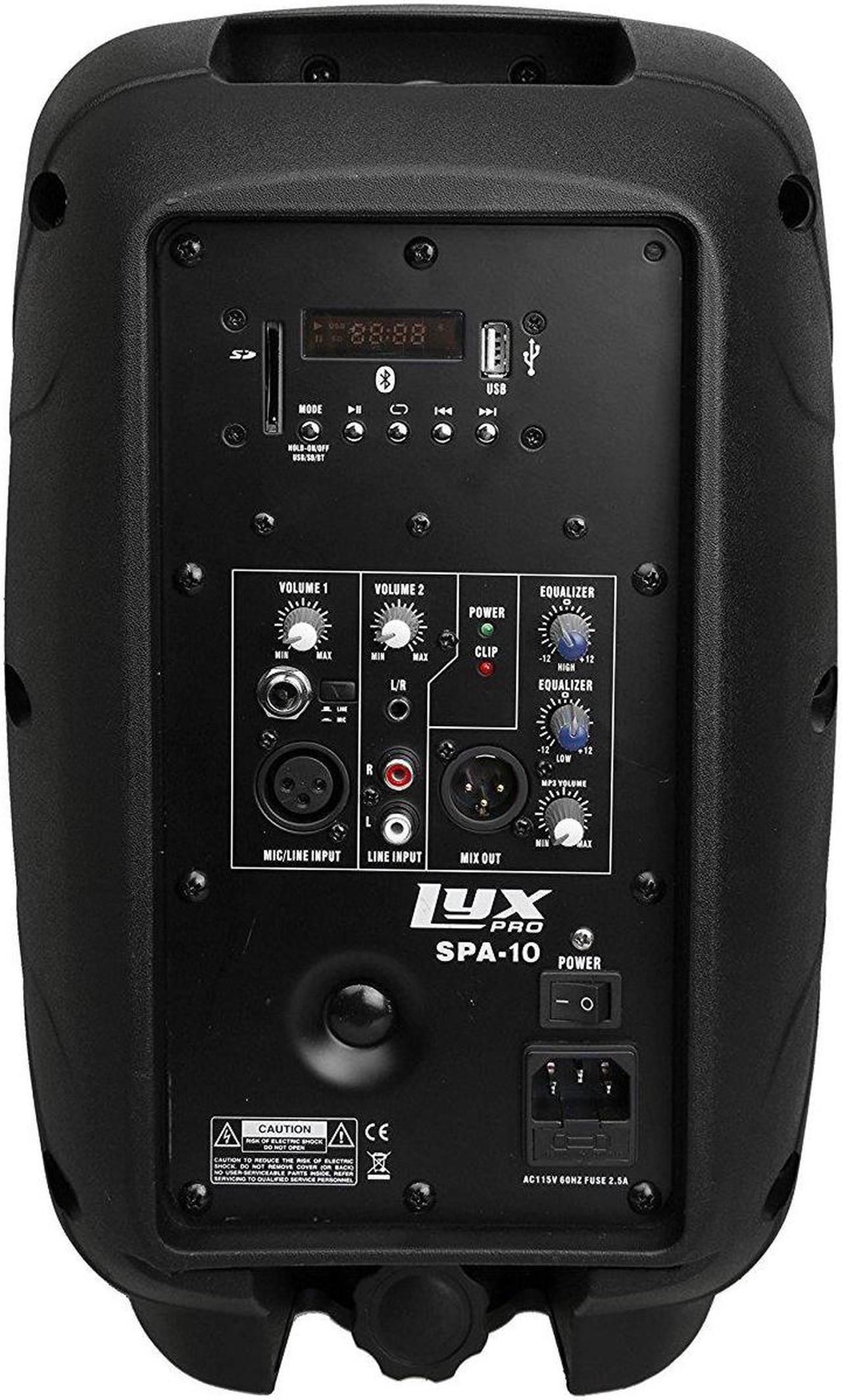 Alt view image 2 of 9 - Small PA System, 100w RMS Power Active Speaker, Bluetooth SD USB MP3 AUX Input