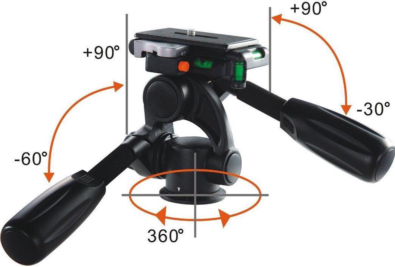 Alt view image 14 of 20 - Vanguard Alta Pro 263AP 70" Aluminum Alloy Tripod with Pan Head & Case