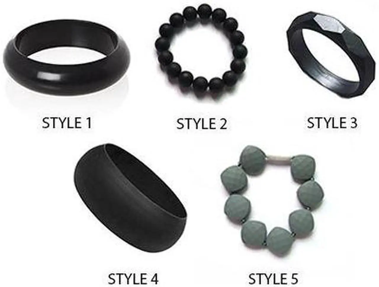 Alt view image 2 of 3 - Lil’ Jumbl Baby Teething Bracelet | BPA-Free, Organic Food Grade Silicone | Latex Free (Metallic White)