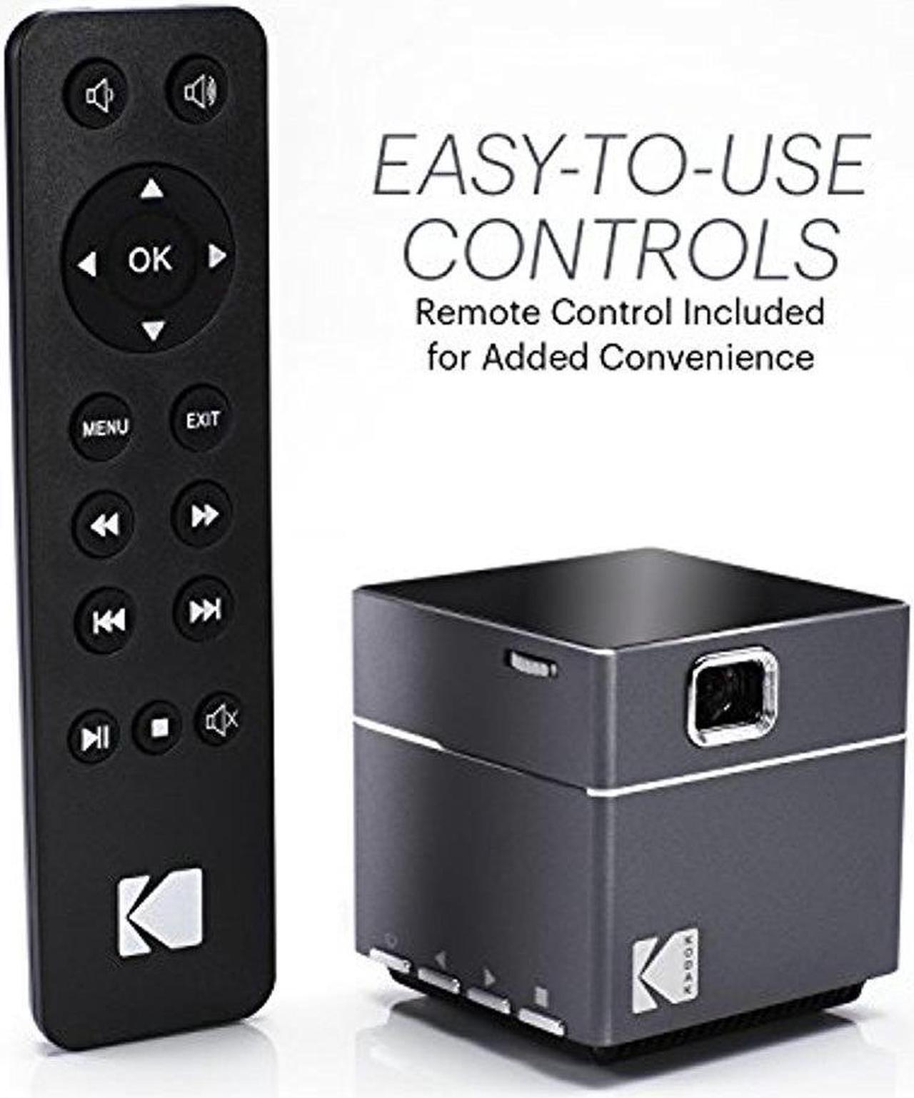 Alt view image 7 of 9 - KODAK Wireless DLP Cube – Miniature Movie Projector w/ 1080p HD Quality, 1.5W Speaker, Remote Control, 3.5mm Input & Hookup for HDMI, & Micro SD Card