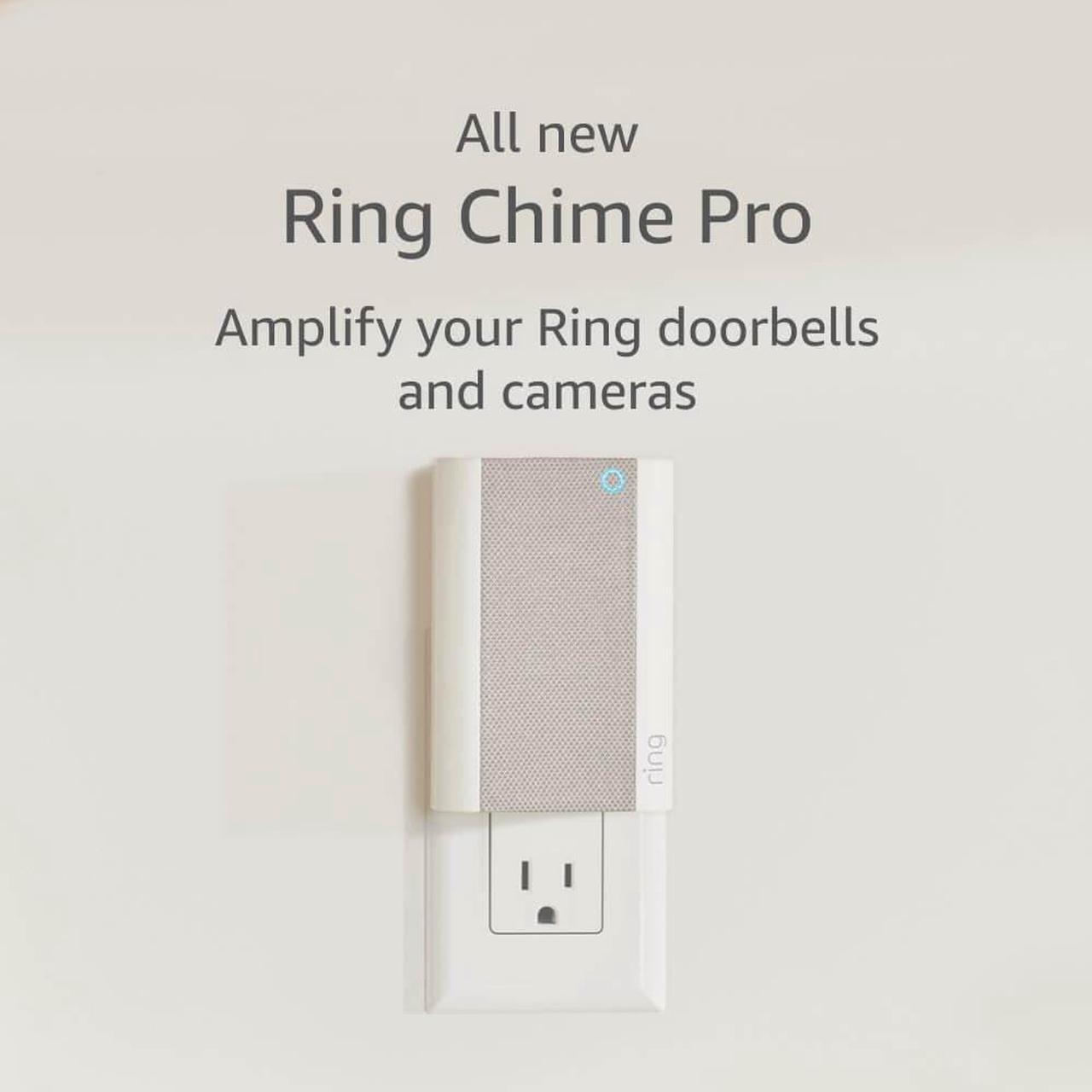 Alt view image 2 of 9 - Ring Chime Pro (2nd Generation) Wi-Fi Extender Compatible with all Ring devices - White
