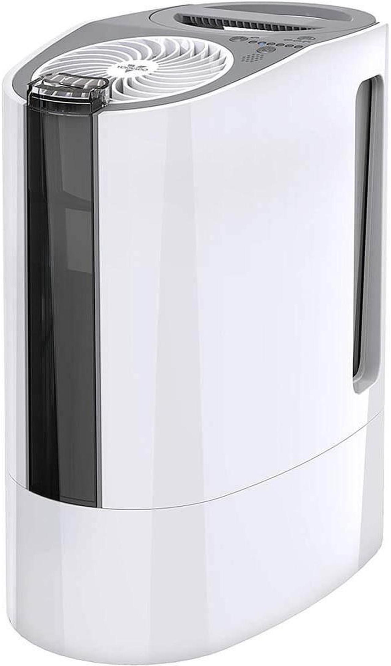 Alt view image 2 of 6 - vornado uh100 ultrasonic cool mist humidifier with fanassisted whole room humidification, auto humidity control, easy view 1 gallon water tank, white