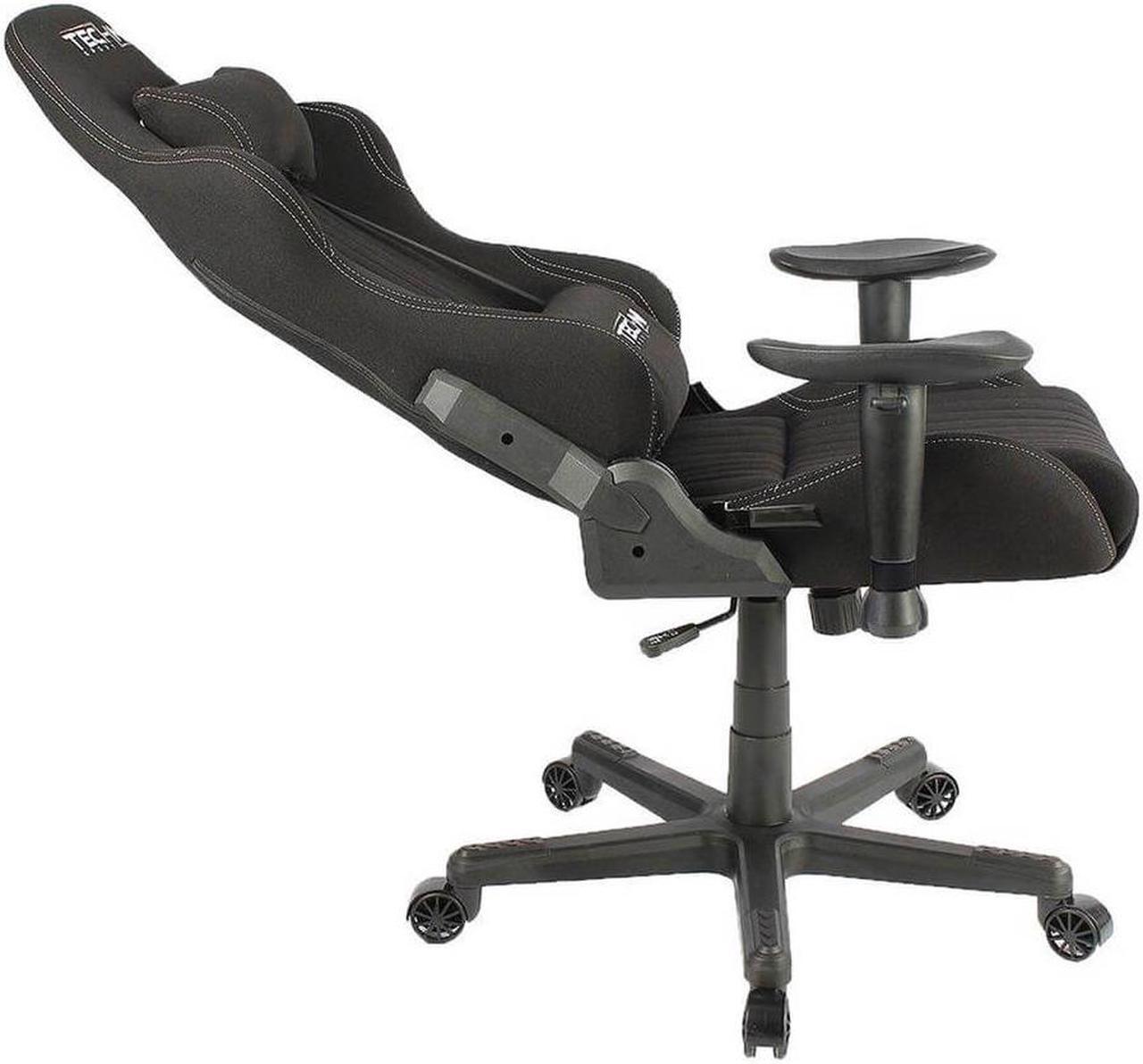Alt view image 10 of 20 - Gaming Chair - Techni Sport TS-F44 - BLACK Fabric Ergonomic High Back Racer Style PC / Console Video Gaming / Study
