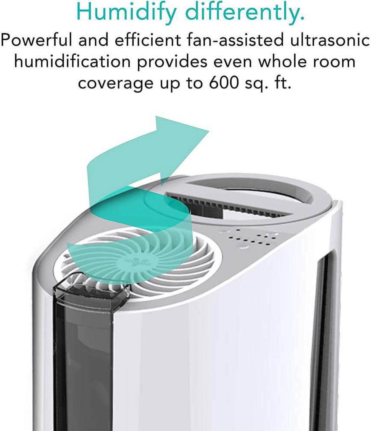 Alt view image 4 of 6 - vornado uh100 ultrasonic cool mist humidifier with fanassisted whole room humidification, auto humidity control, easy view 1 gallon water tank, white