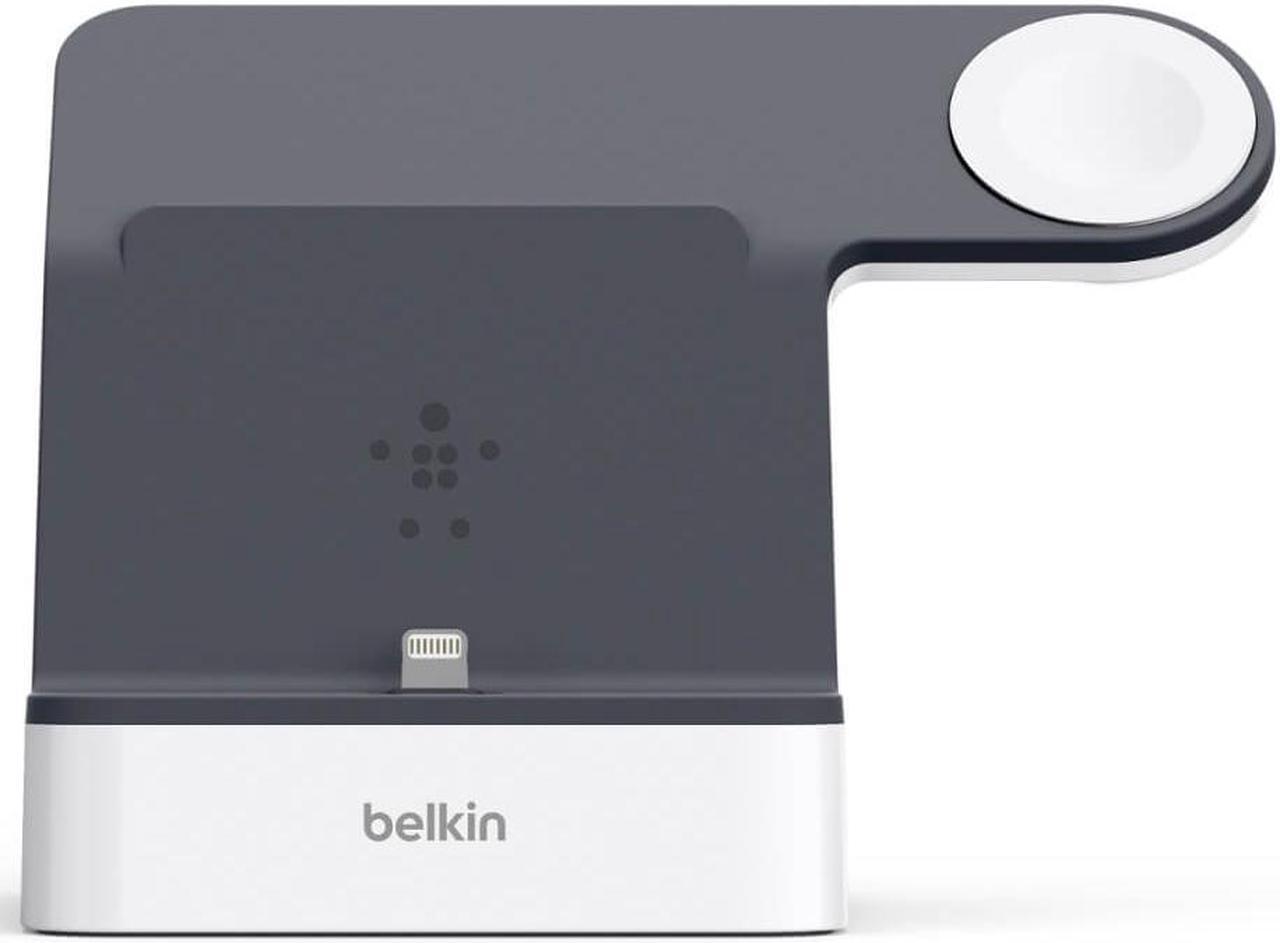 Alt view image 19 of 20 - BELKIN F8J237TTWHT PowerHouse White Charge Dock for Apple Watch + iPhone XS, iPhone XS Max, iPhone XR