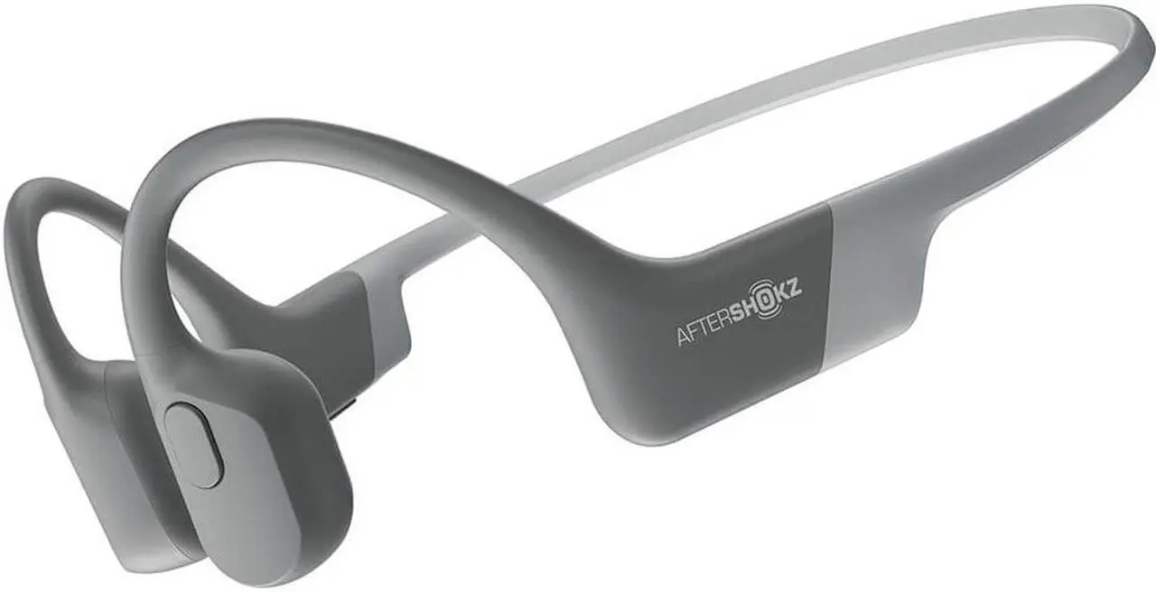 Alt view image 8 of 17 - Aftershokz Aeropex Bone Conduction Headset with Microphone (Lunar Gray)