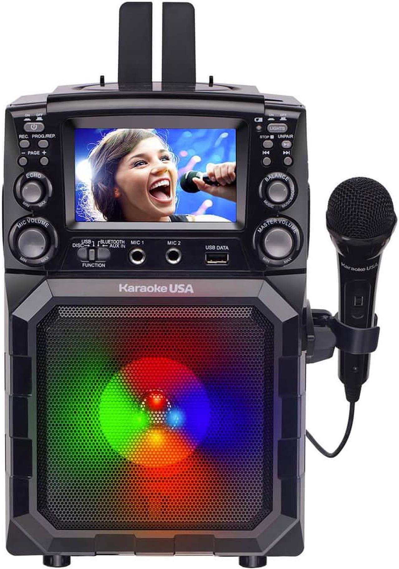 Alt view image 8 of 13 - Karaoke USA Portable CD/MP3 Karaoke Player - Bluetooth, Recording Function & Built-In Battery