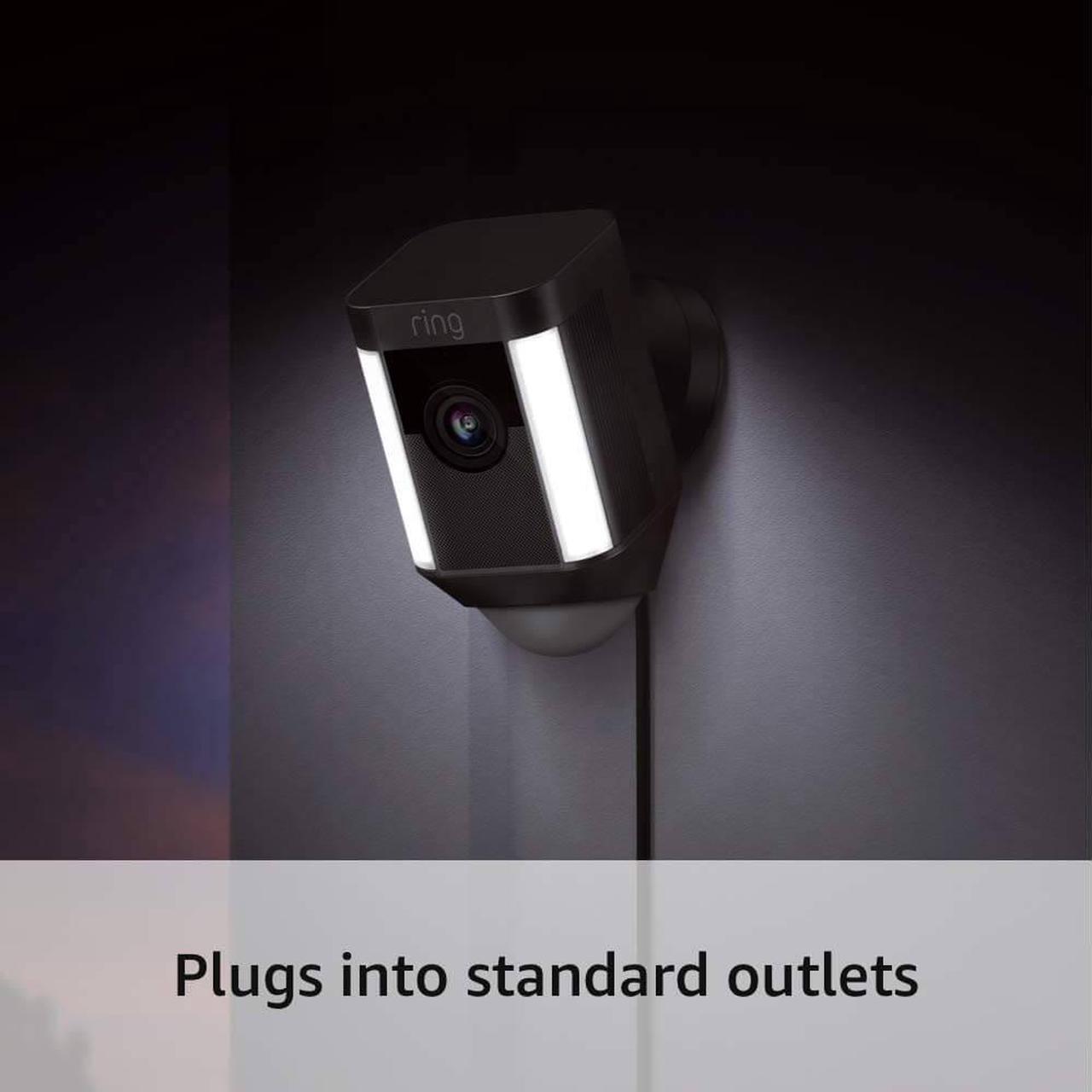 Alt view image 17 of 20 - Ring Spotlight Cam Wired, HD Two Way Talk Security Camera Black