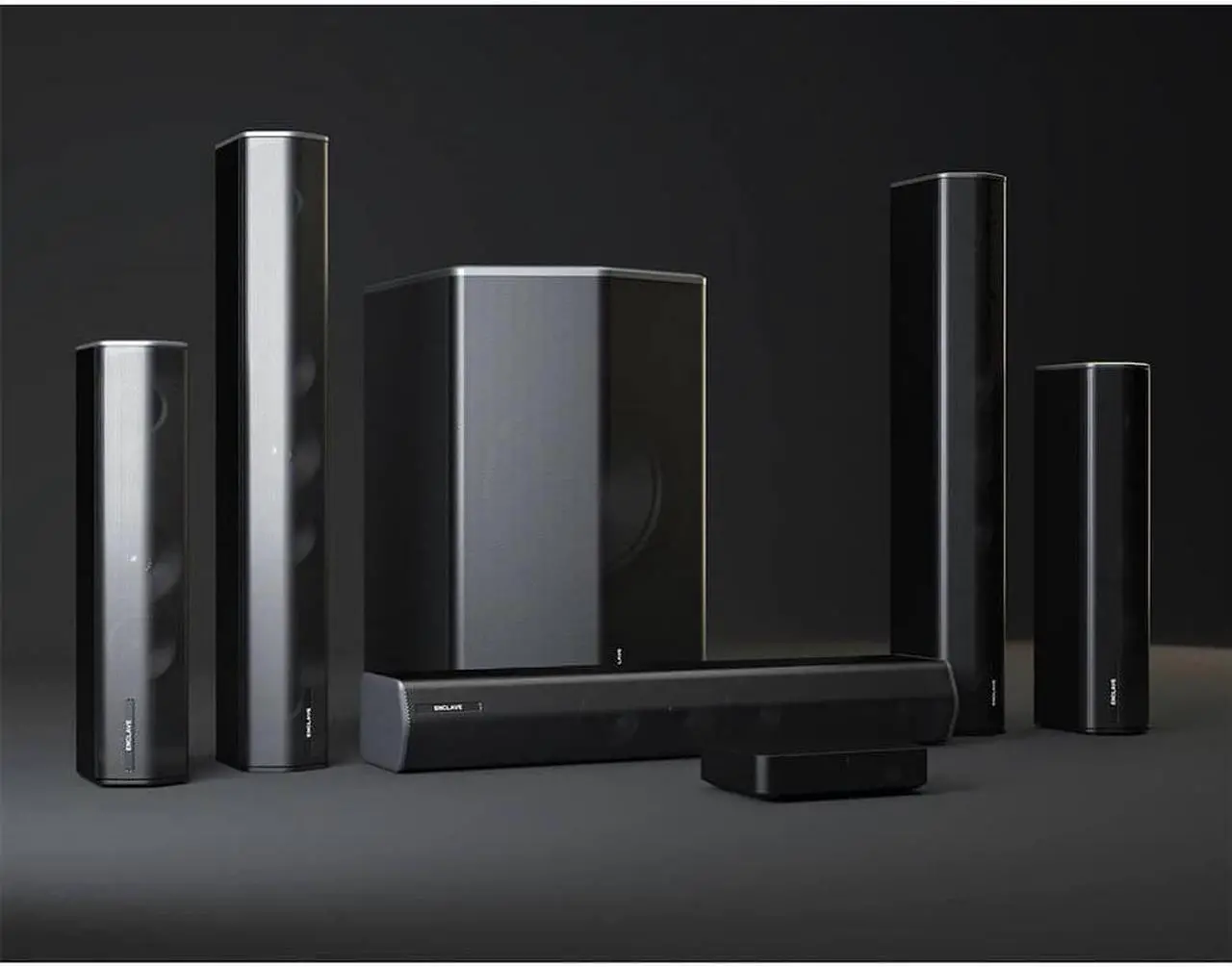 Alt view image 8 of 11 - Enclave THX Certified CineHome Pro 5.1 CineHub Edition Wireless Audio Home Theater Surround Sound System 24 Bit Dolby Digital & DTS, WiSA Certified