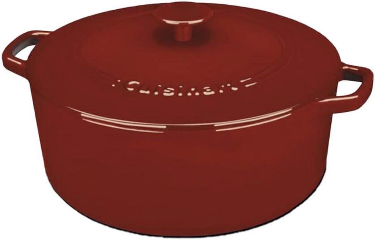 Alt view image 5 of 7 - Cuisinart CI670-30CR Chef's Classic Enameled Cast Iron 7-Quart Round Covered Casserole, Cardinal Red