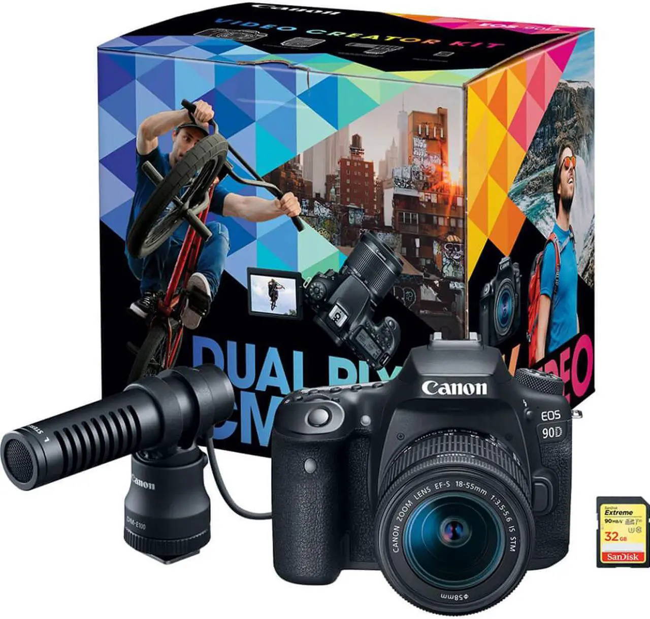 Alt view image 3 of 6 - Canon EOS 90D Video Creator Kit with EF-S 18-55mm f/3.5-5.6 IS STM Lens - 3616C074