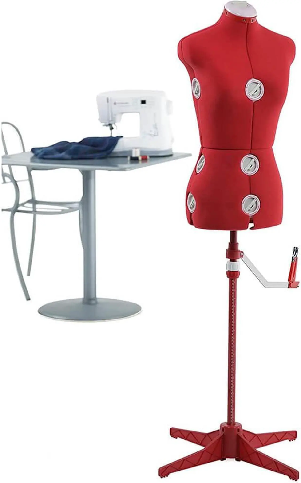 Alt view image 2 of 4 - Singer Red Adjustable Dress Form - Small/Medium