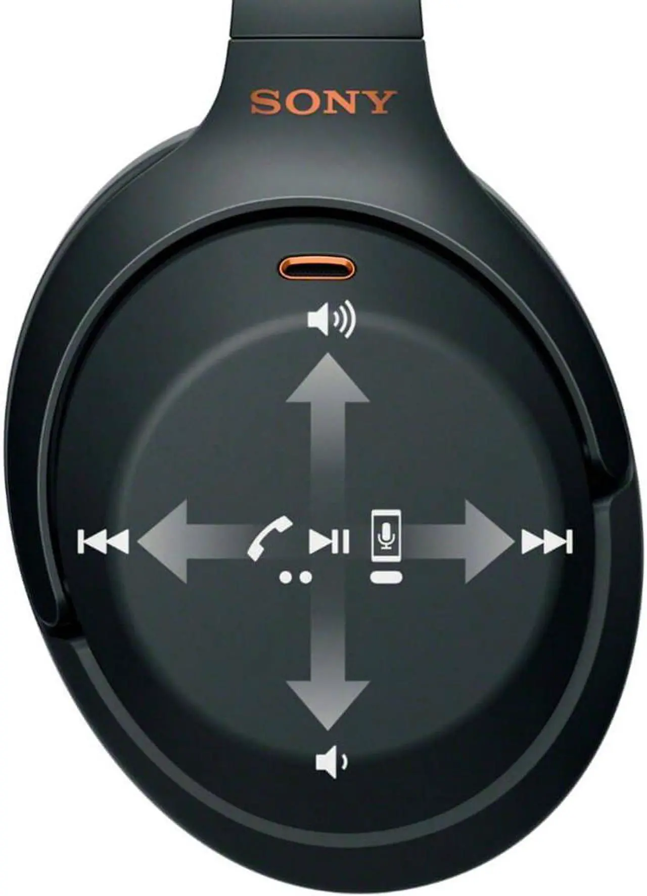 Alt view image 6 of 20 - Sony WH-1000XM3/B Wireless Industry-Leading Noise-Cancelling Over-Ear Headphones (Black)