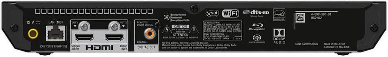 Alt view image 7 of 20 - Sony 4K Ultra HD Blu-Ray Player With HDMI Cable - UBPX700/M