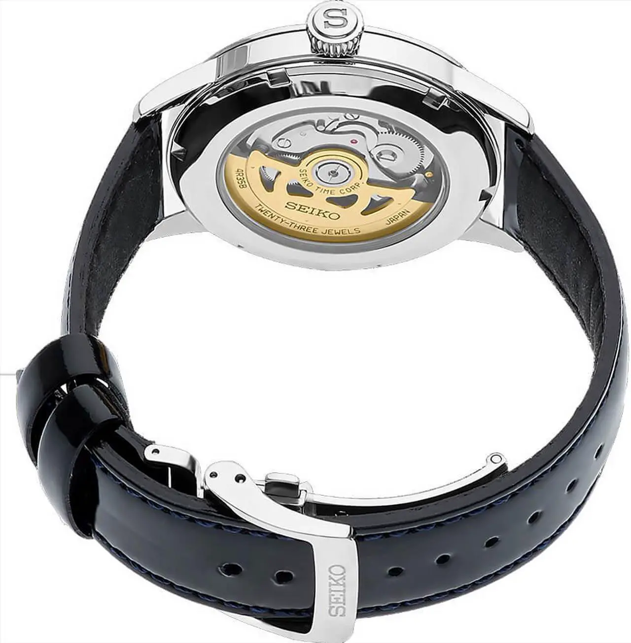 Alt view image 5 of 8 - Seiko Presage Mens Stainless Steel Blue Dial Automatic Watch SRPB43