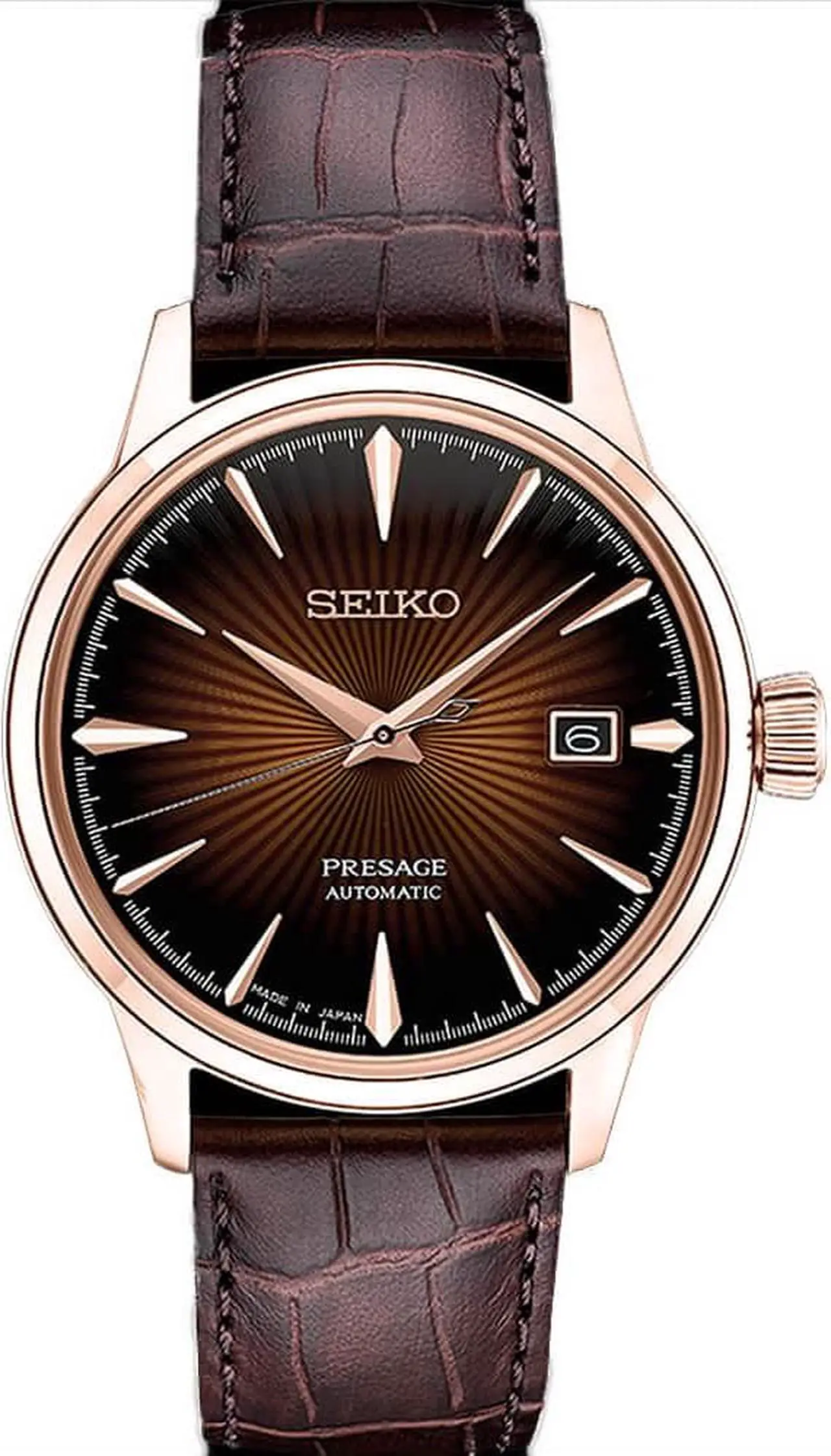 Alt view image 7 of 9 - Seiko Presage Mens Rose Gold Plated Stainless Steel Automatic Watch SRPB46