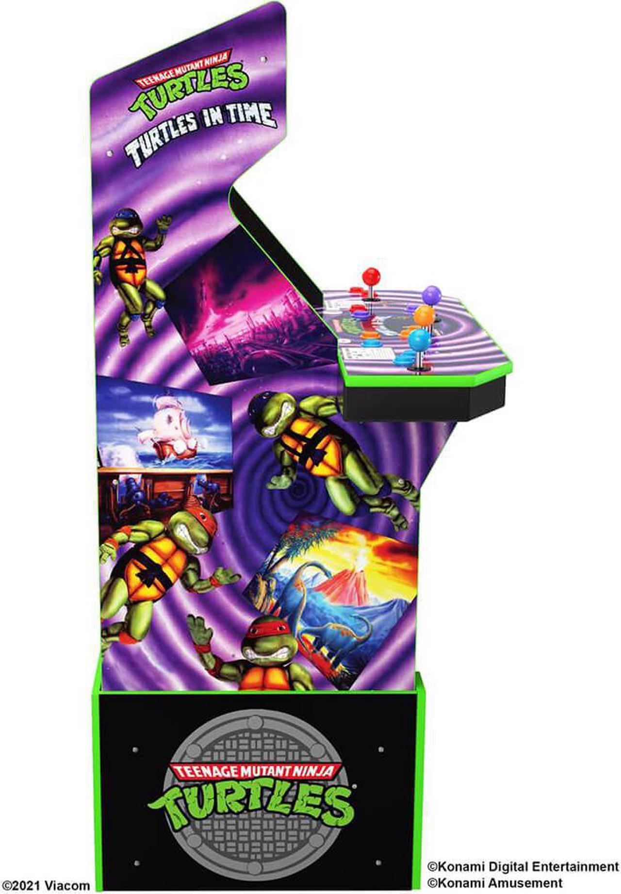 Alt view image 7 of 8 - Arcade1Up Teenage Mutant Ninja Turtles: Turtles in Time Home Arcade with Riser and Stool