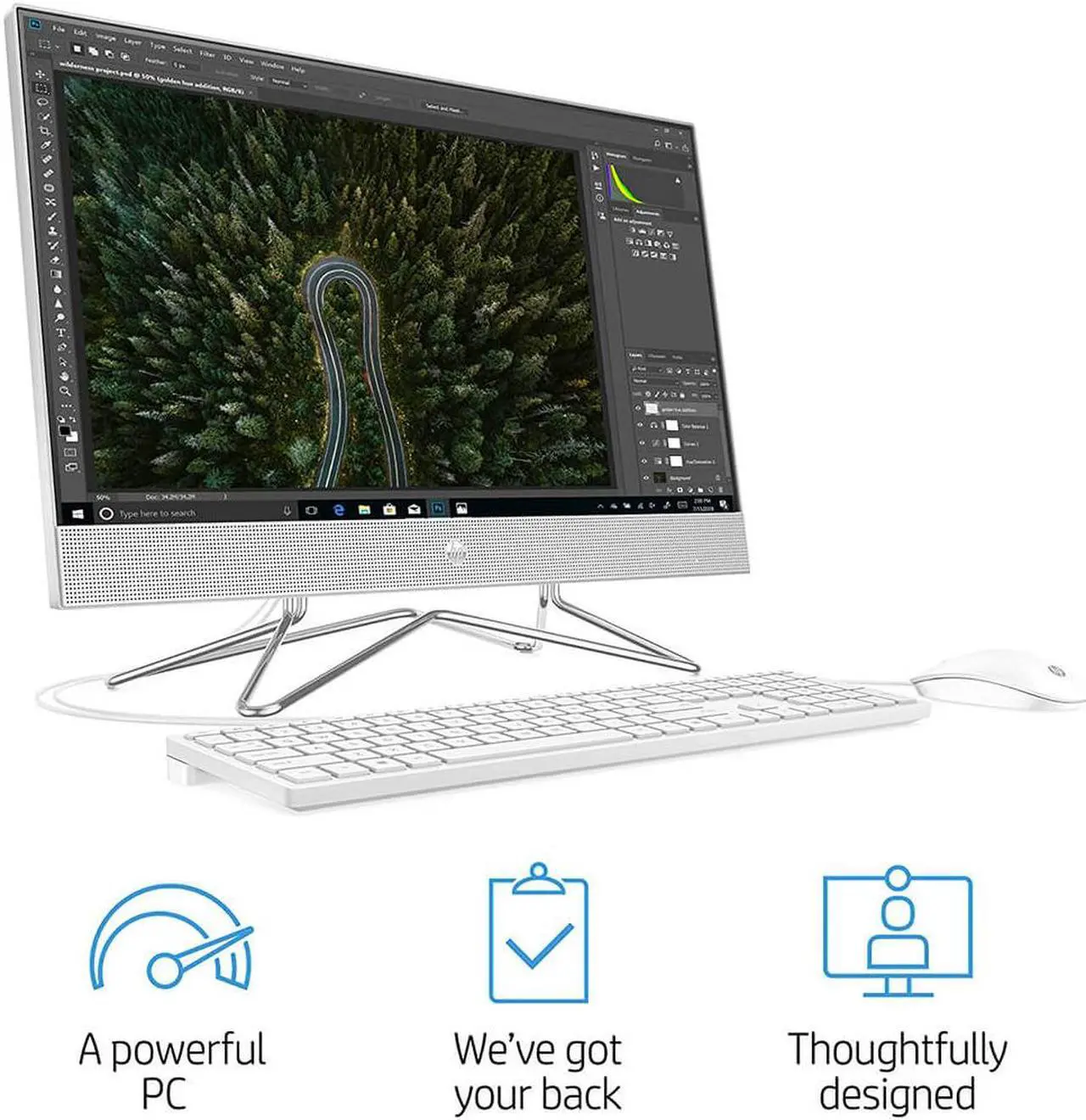 Alt view image 5 of 7 - HP 24-DP0160 - 23.8" Touchscreen - Ryzen 5 4500U - 12 GB DDR4 - 512 GB SSD - Windows 10 Home - All-in-One