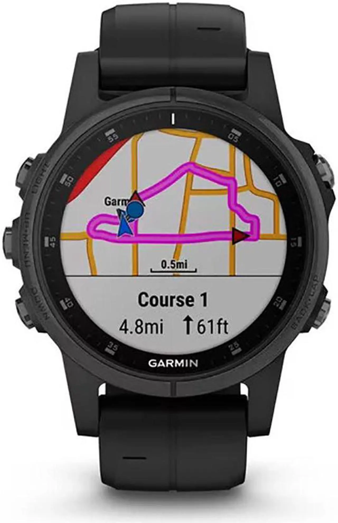 Alt view image 2 of 6 - Garmin fenix 5 Plus Sapphire Edition Training Watch - Black/Black - 42mm