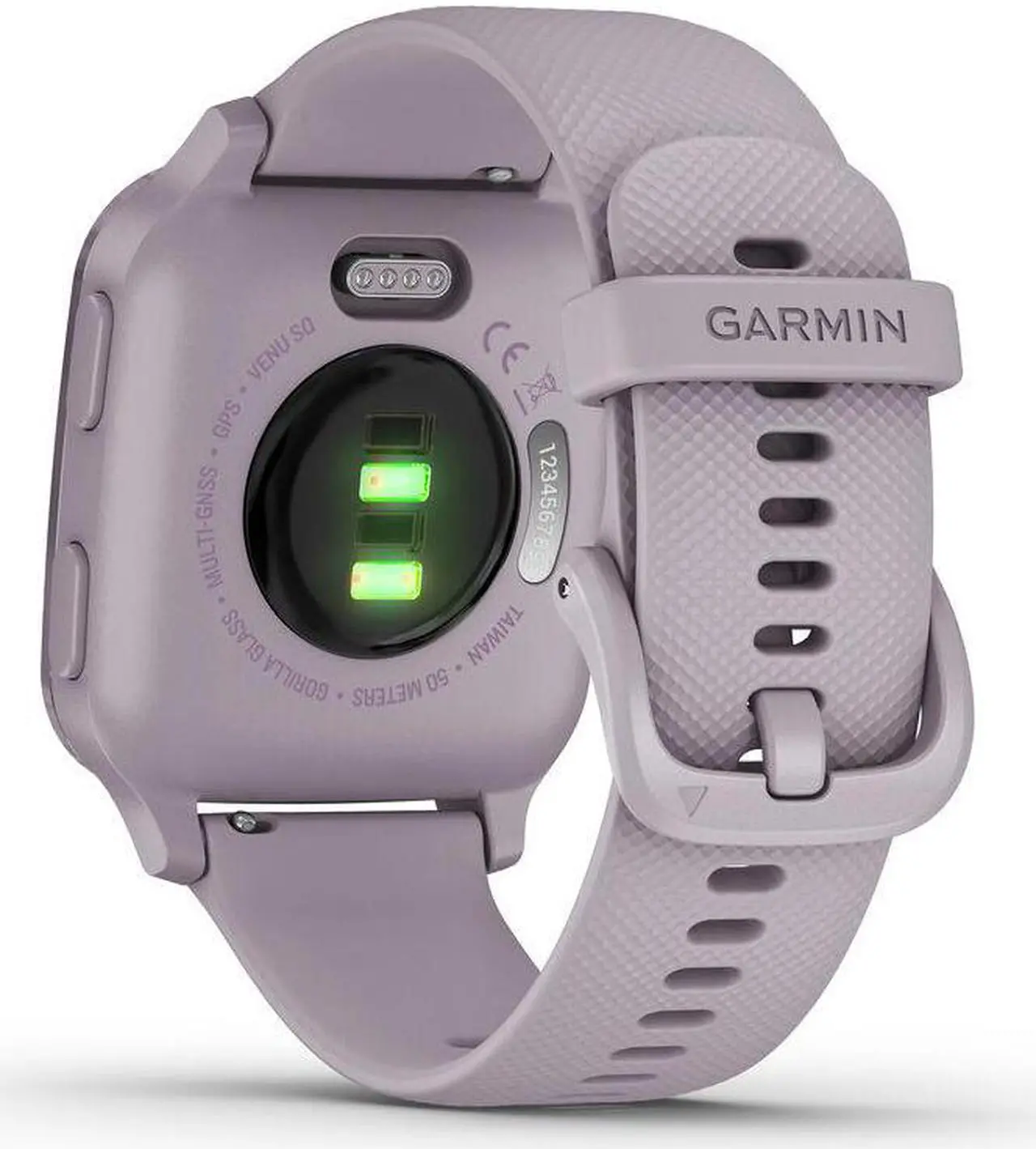 Alt view image 5 of 7 - Garmin Venu® Sq Smartwatch - Metallic Orchid Bezel with Orchid Case and Silicone Band