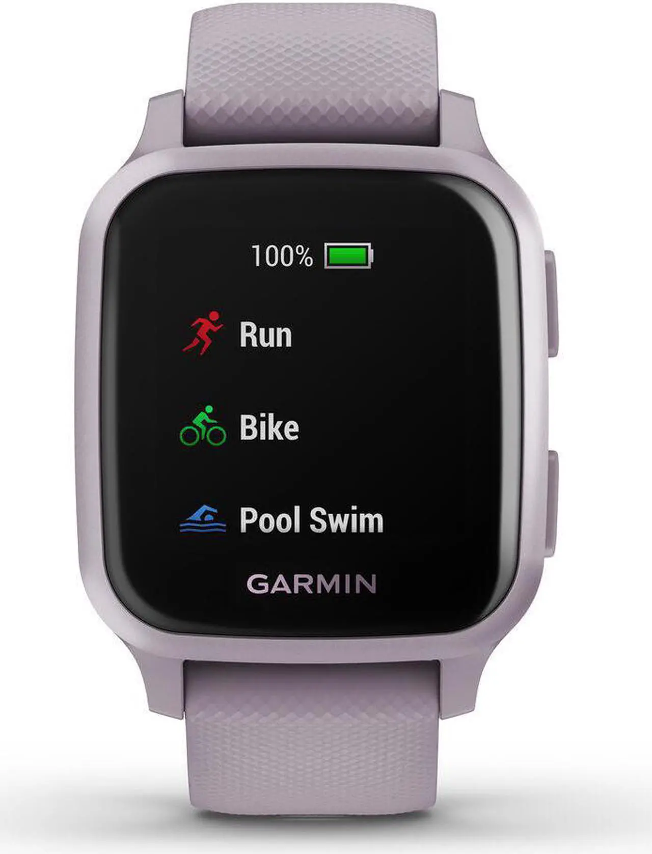 Alt view image 3 of 7 - Garmin Venu® Sq Smartwatch - Metallic Orchid Bezel with Orchid Case and Silicone Band
