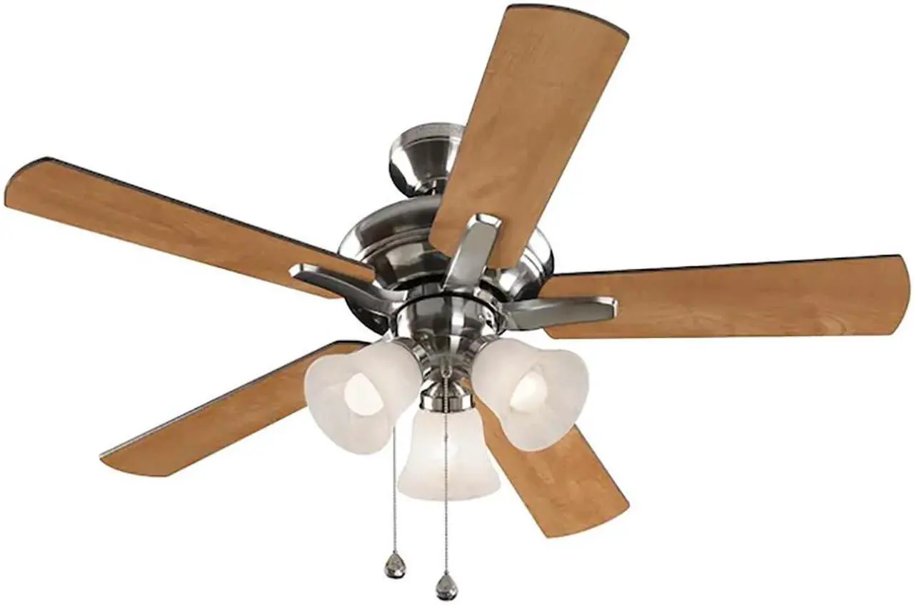 Main image of Harbor Breeze 41107 42 inch Lansing Brushed Nickel Indoor Ceiling Fan with Light