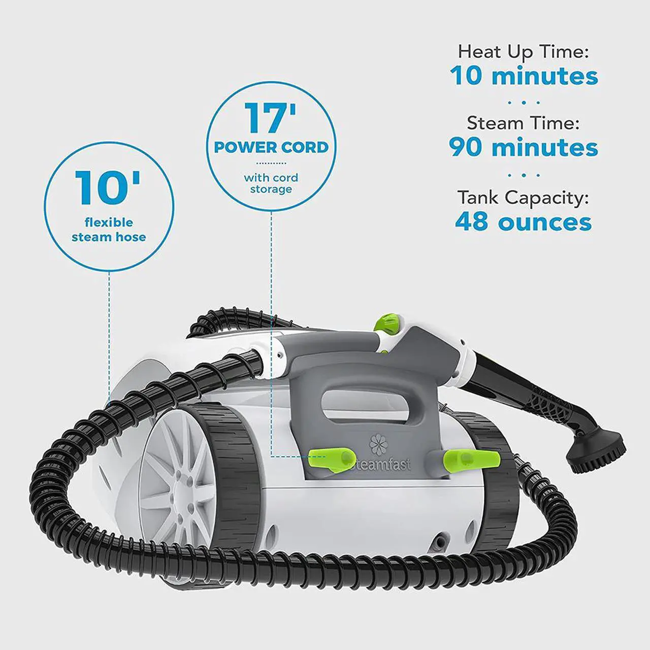 Alt view image 2 of 7 - Steamfast SF375W Deluxe Canister Steam Cleaner