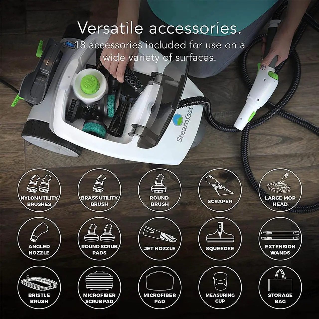 Alt view image 3 of 7 - Steamfast SF375W Deluxe Canister Steam Cleaner