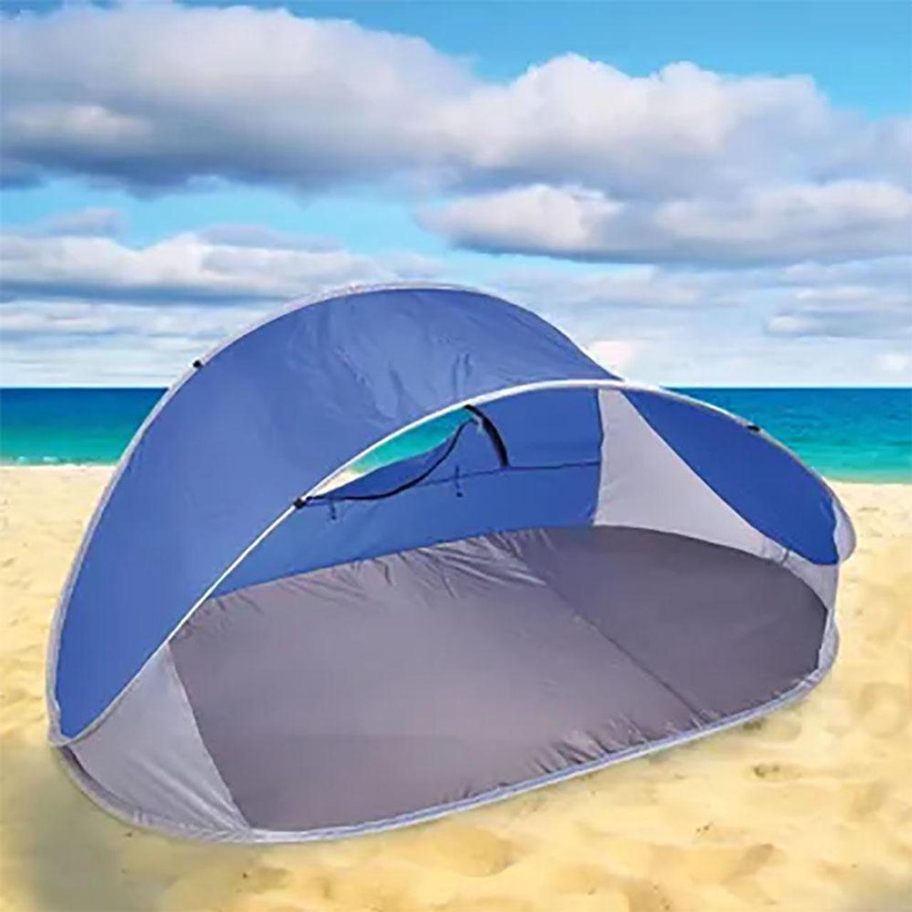 Main image of Kole Imports BEACHTENTBLU Pop-Up Beach Tent with Carry Bag - Blue