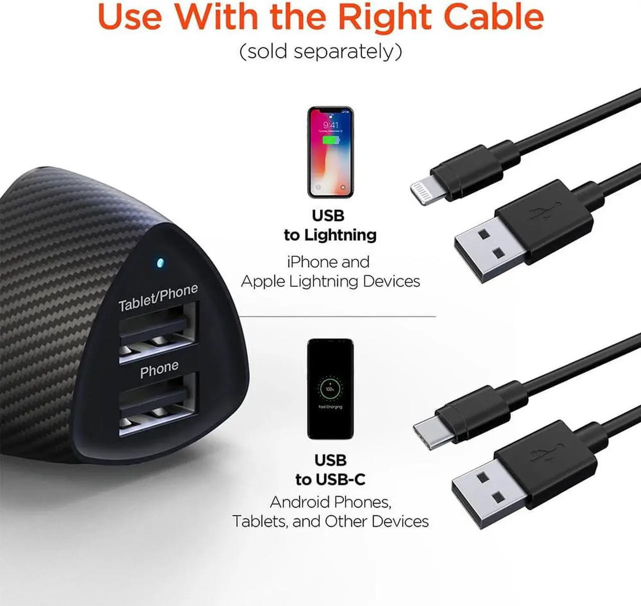 Alt view image 3 of 5 - Hypergear 15621 SpeedBoost 17W Dual USB Car Charger
