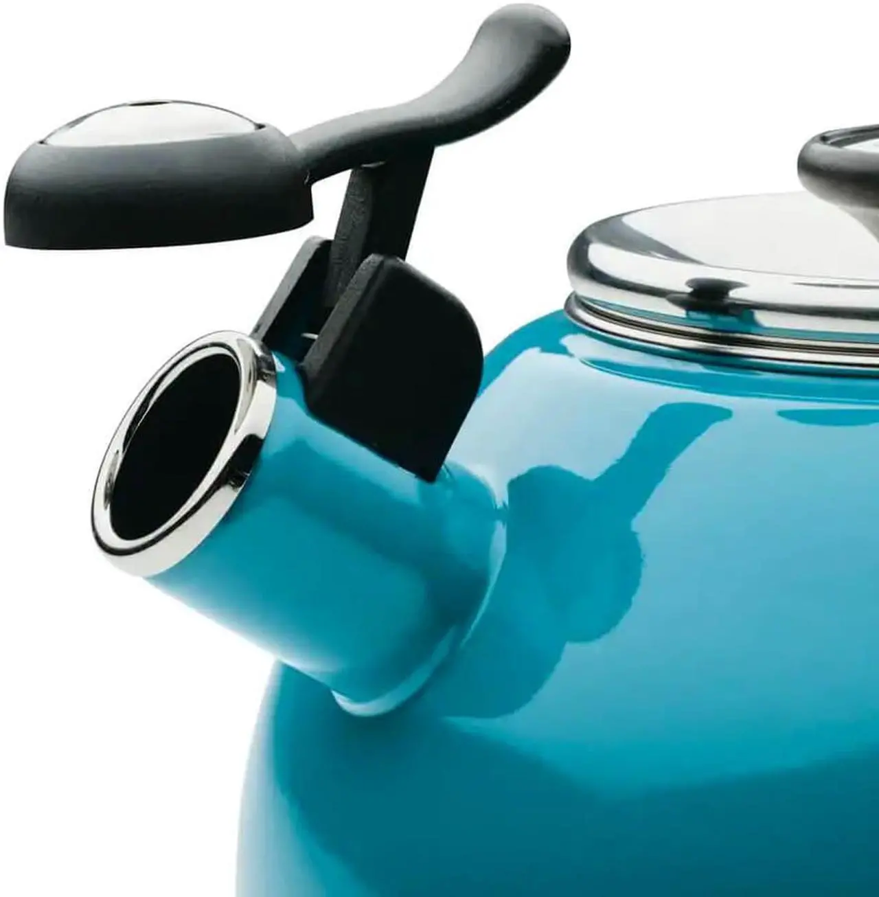 Alt view image 4 of 7 - Circulon 48167 2-Quart Whistling Turquoise Teakettle with Flip-Up Spout