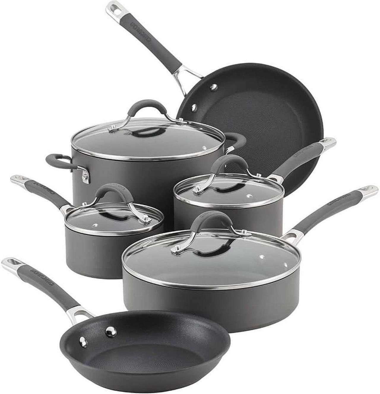 Main image of Circulon Radiance Hard Anodized Nonstick 10-Piece Cookware Set - Gray