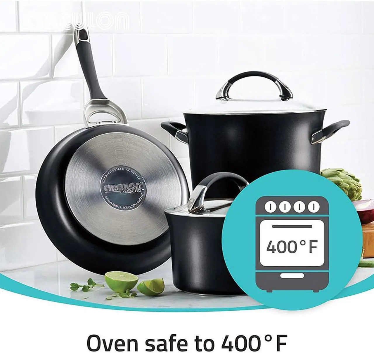 Alt view image 5 of 6 - Circulon Dishwasher Safe Nonstick 10-Piece Pots and Pans Set