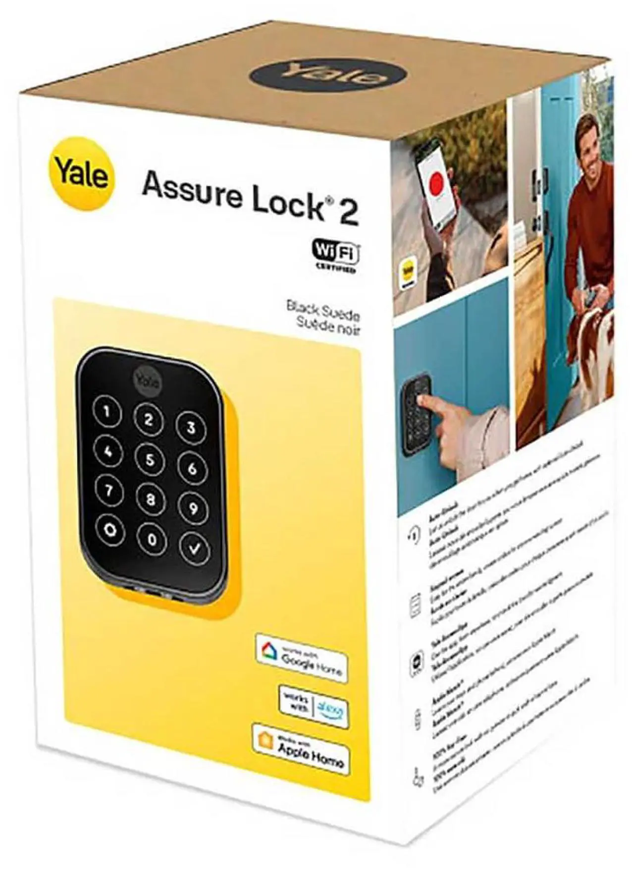 Alt view image 4 of 6 - Yale Assure Lock 2 Key-Free Touchscreen with Wi-Fi in Black Suede