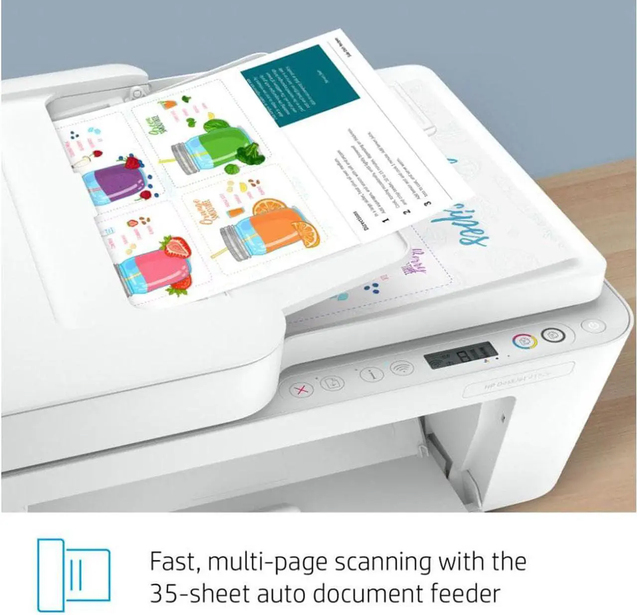 Alt view image 3 of 12 - HP DeskJet 4152e All-In-One Color Inkjet Printer w/6 Months Instant Ink With +