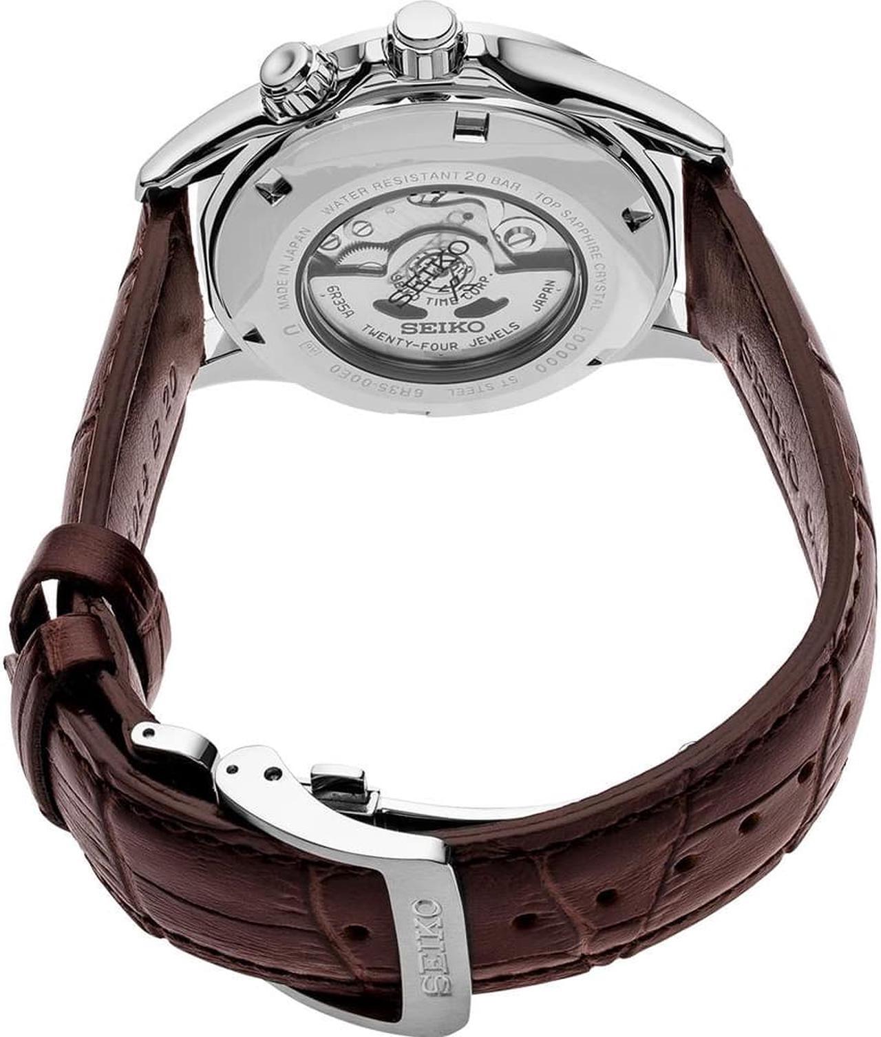 Alt view image 3 of 4 - Seiko SPB121 Prospex Alpinist Watch - Green/Brown Leather Band