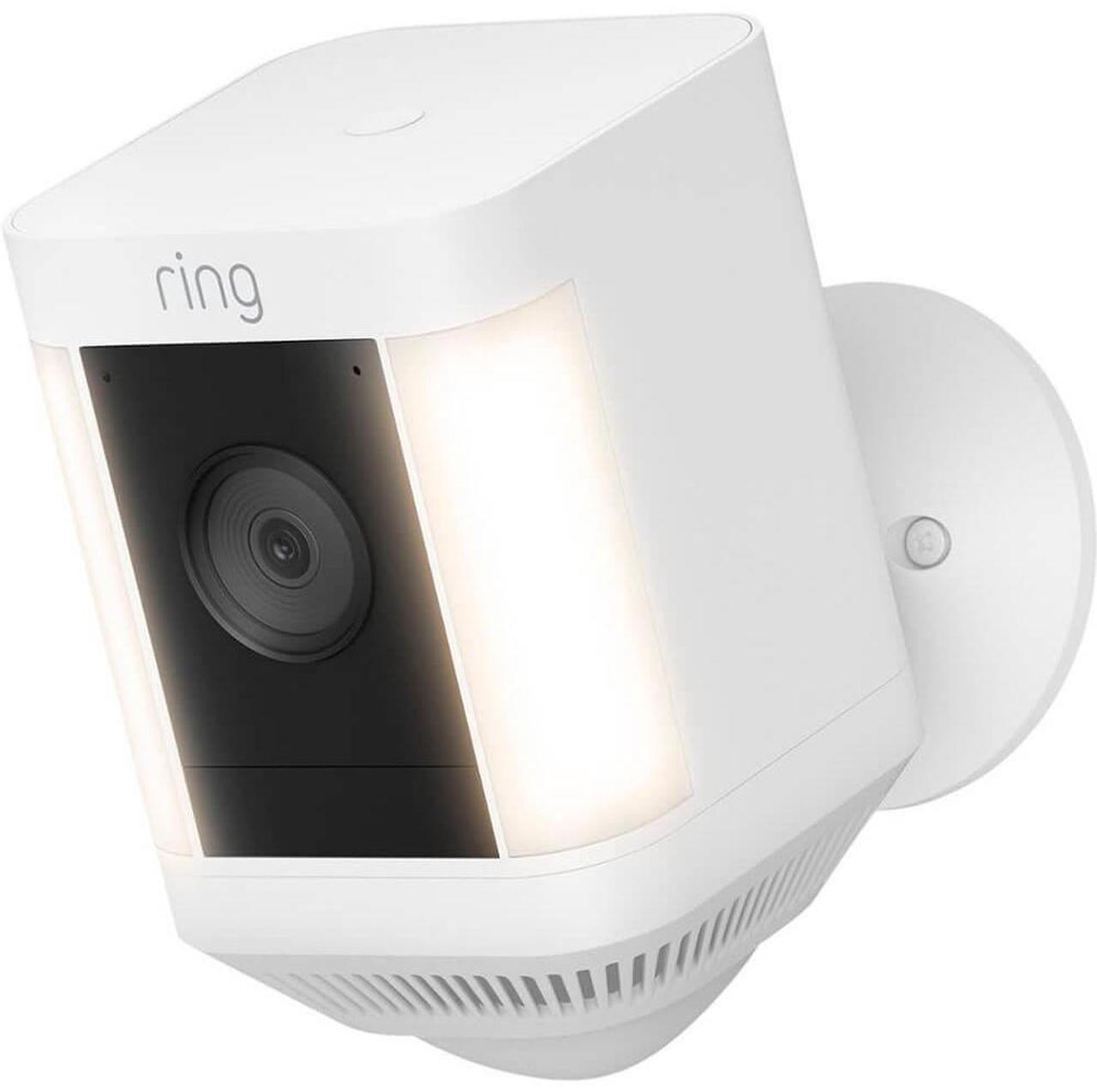 Alt view image 2 of 14 - Ring Spotlight Cam Plus - Battery - Two-Way Talk - Color Night Vision - Security Siren - White - 2022 Release  B09JZ5BG26