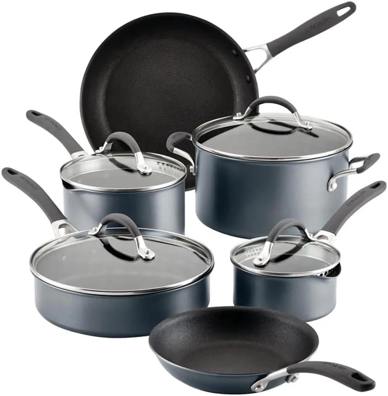 Main image of Circulon 81831 A1 Series with ScratchDefense Nonstick Induction Pots and Pans Cookware Set, 10-Piece, Graphite