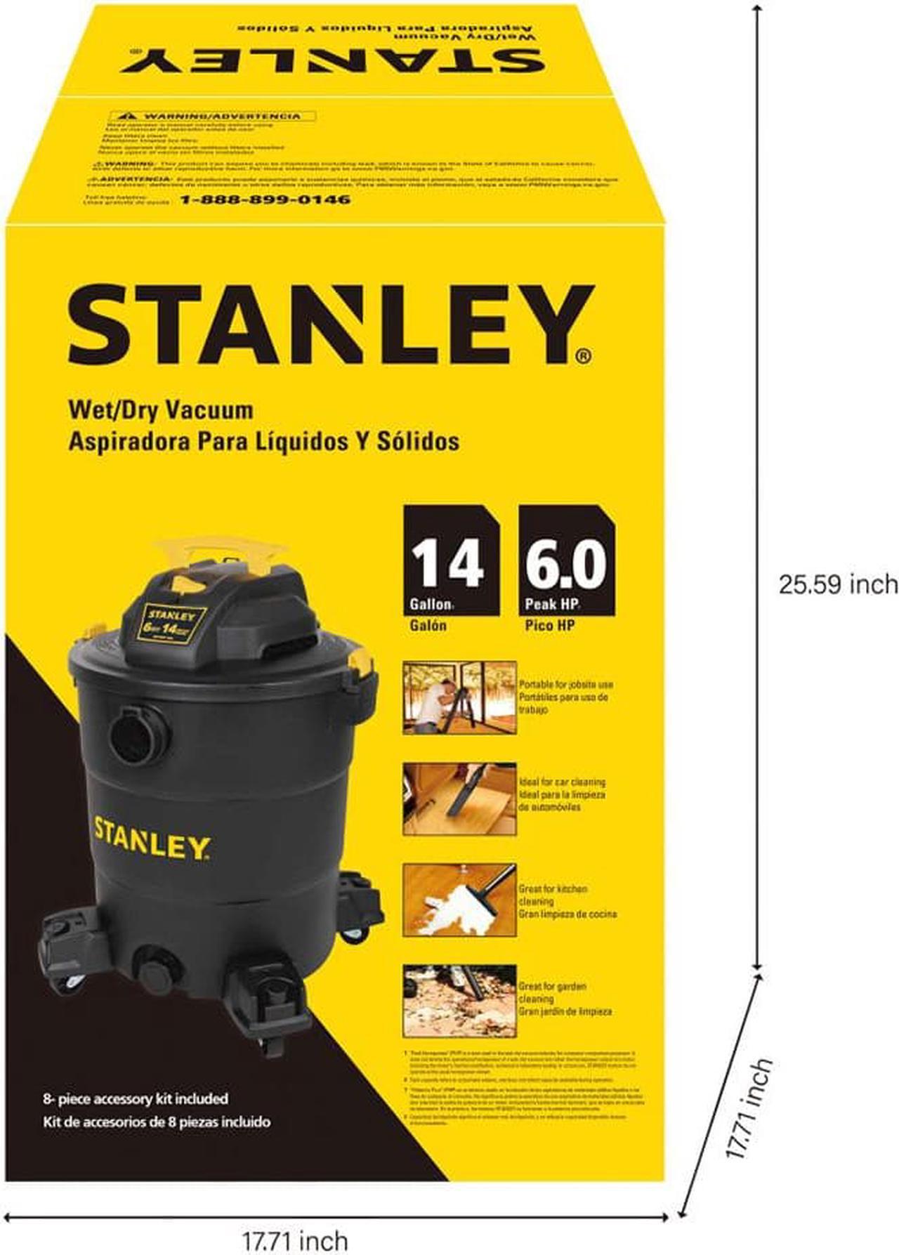 Alt view image 4 of 7 - Stanley 14 Gallon Pro Poly Series Wet/Dry Vacuum
