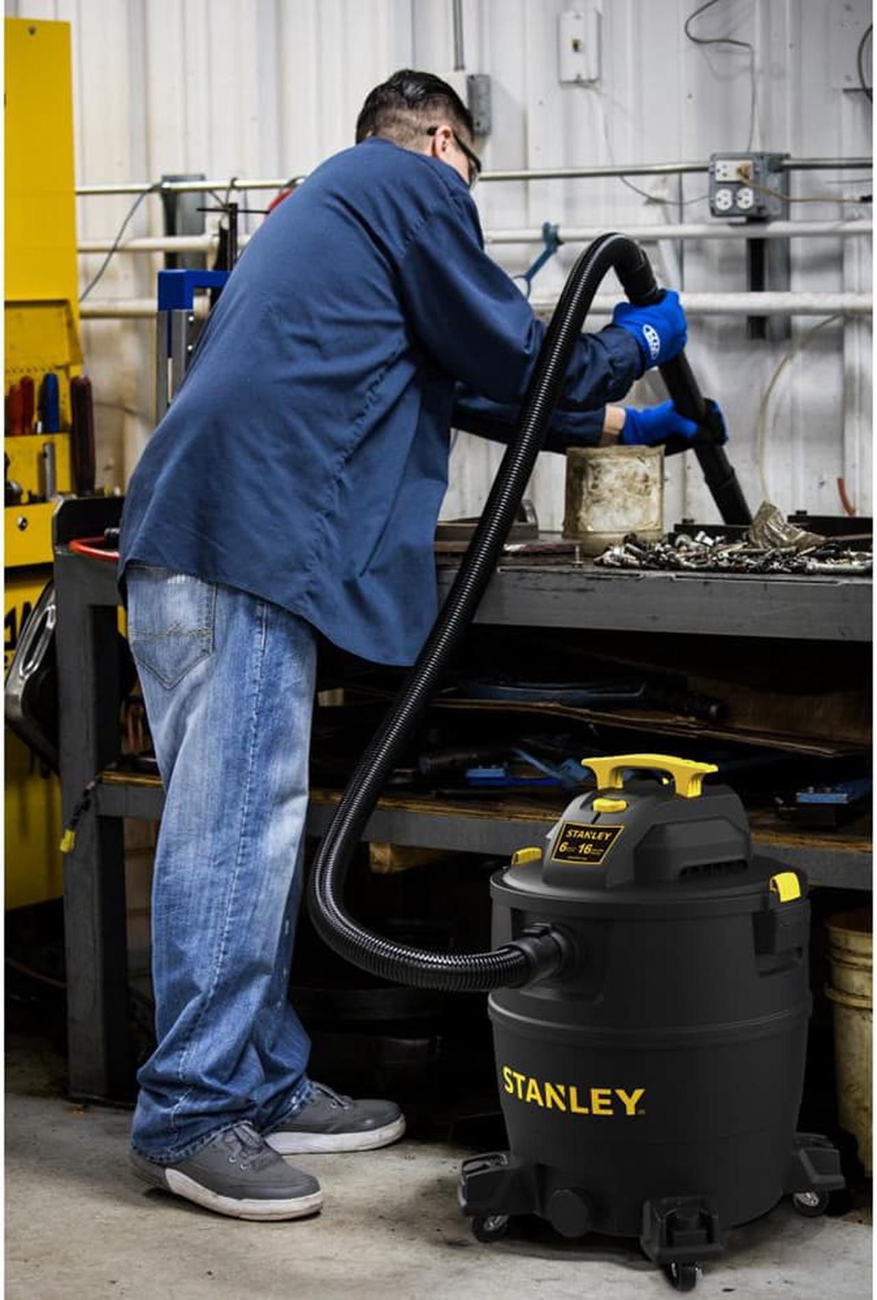 Alt view image 6 of 7 - Stanley 16 Gallon Pro Poly Series Wet/Dry Vacuum