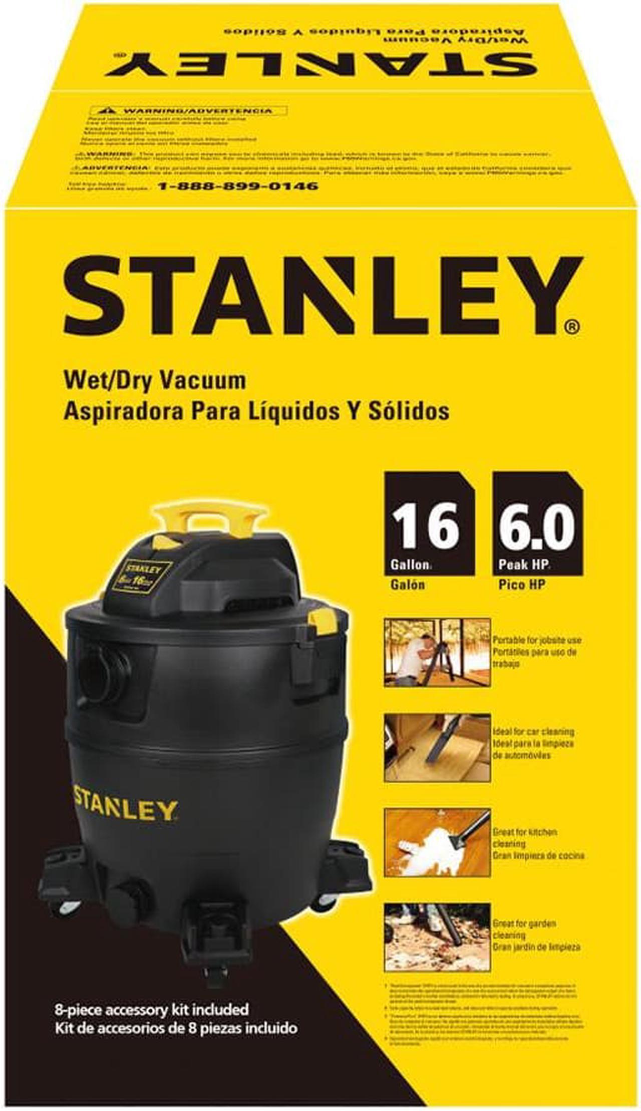 Alt view image 7 of 7 - Stanley 16 Gallon Pro Poly Series Wet/Dry Vacuum