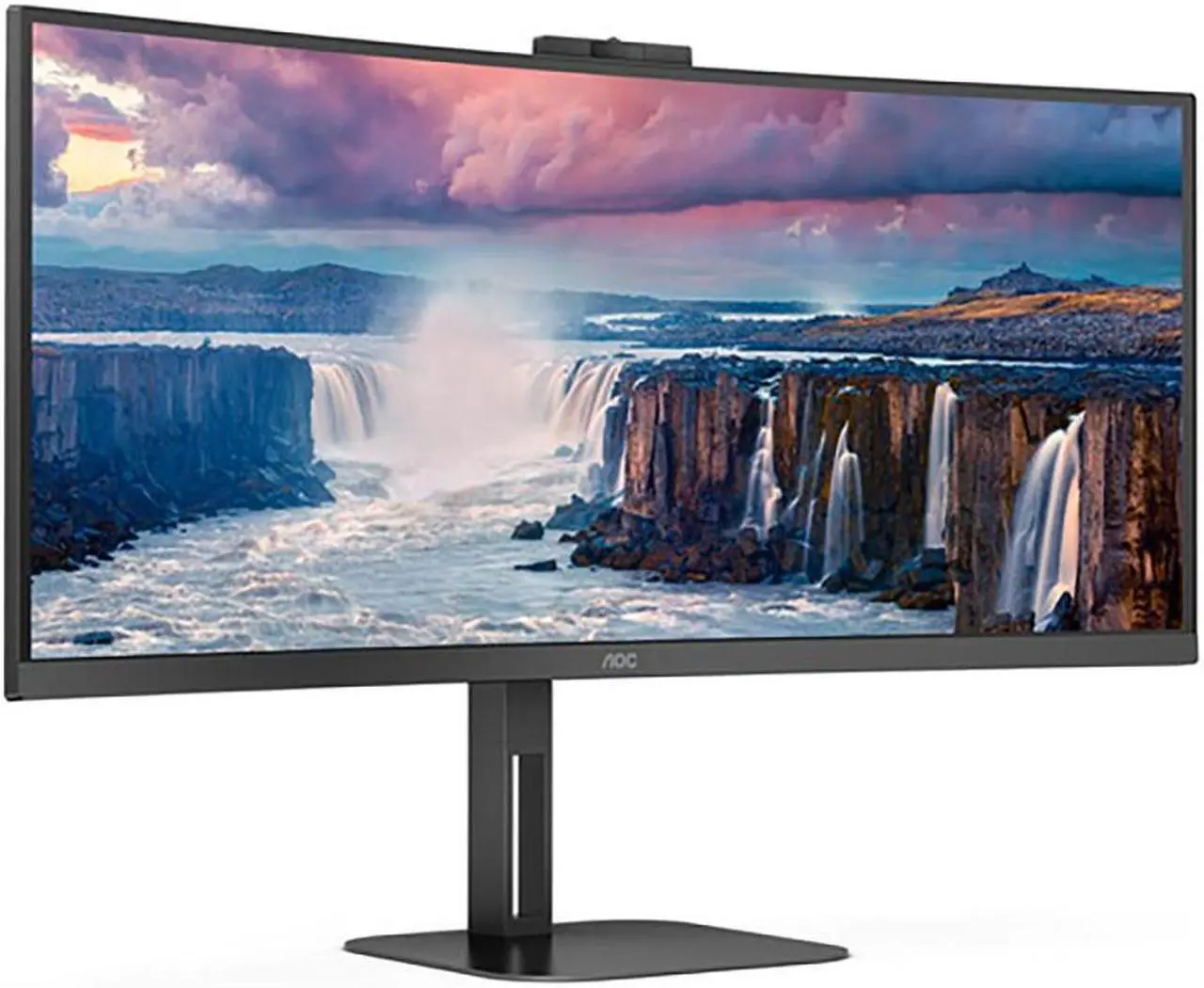 Alt view image 2 of 12 - AOC CU34V5CW 34" UW-QHD 3440x1440 100Hz 1ms Curved Screen LCD VA Monitor