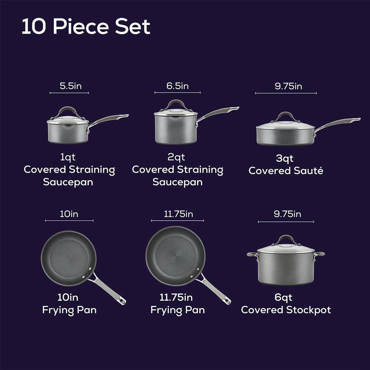 Alt view image 4 of 5 - Circulon Elementum 10-Piece Nonstick Cookware Set