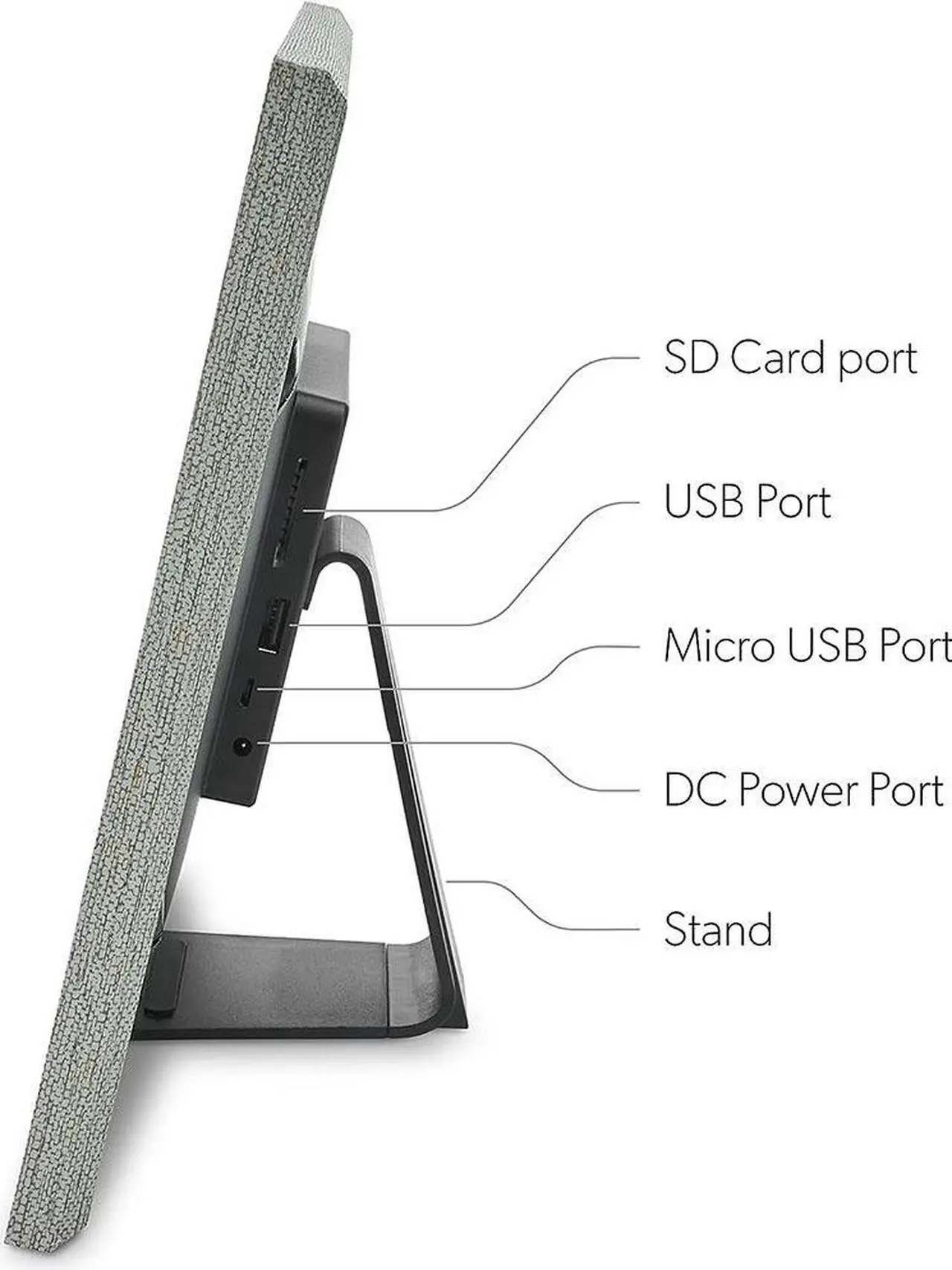 Alt view image 6 of 7 - Simply Smart Home 8 inch Photoshare WiFi Digital Picture Frame - Factory Refurbished - Seagrass