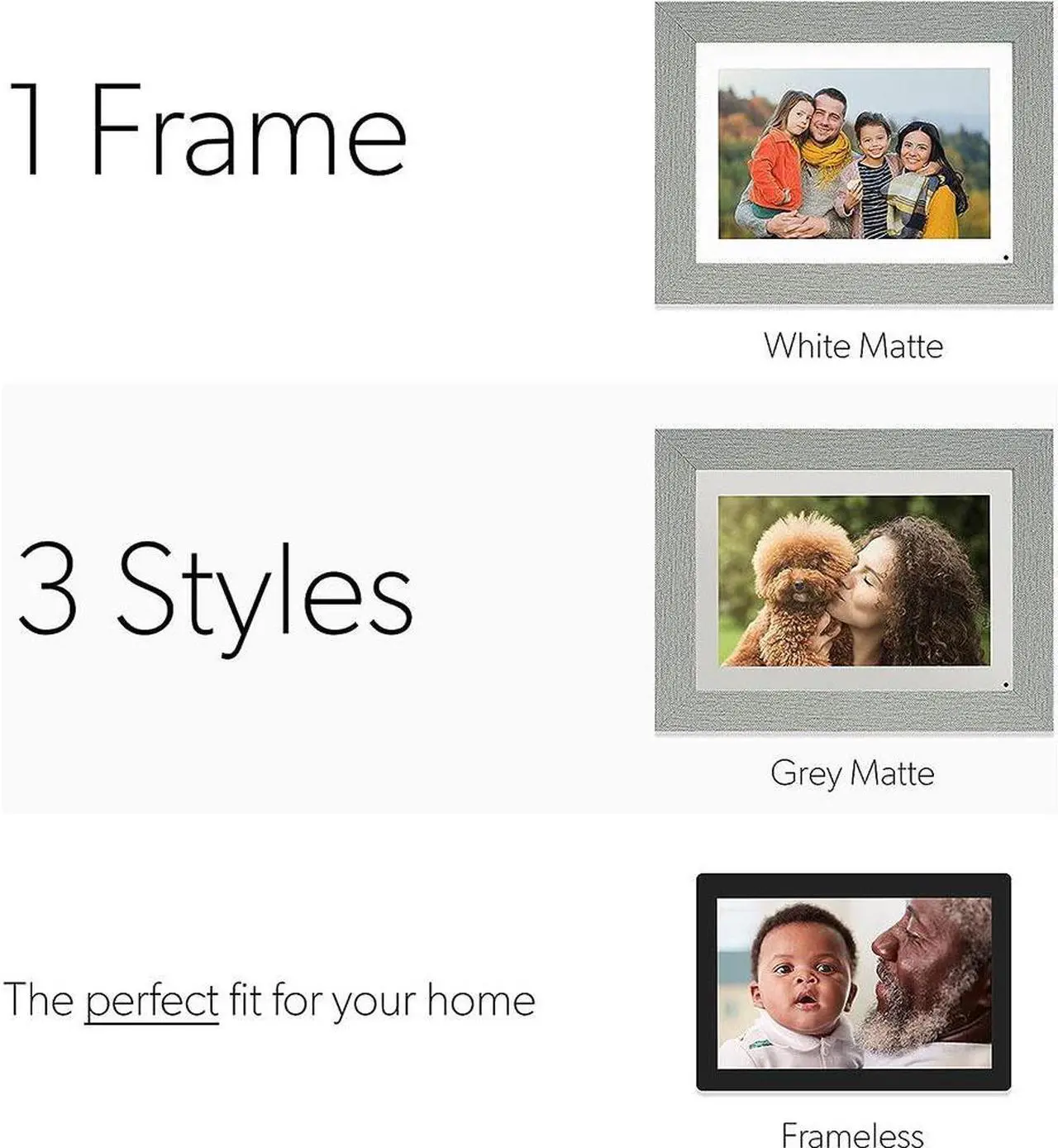 Alt view image 5 of 7 - Simply Smart Home 8 inch Photoshare WiFi Digital Picture Frame - Factory Refurbished - Seagrass