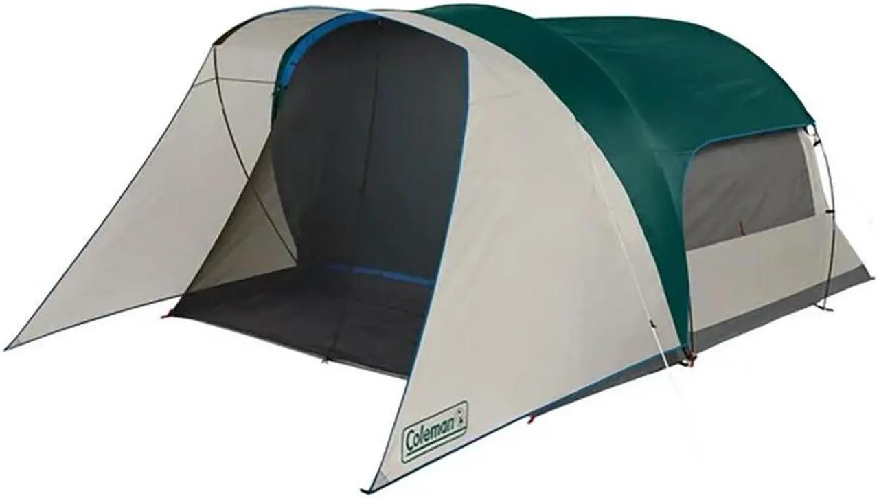 Main image of Coleman 6-Person Cabin Tent with Screened Porch - Evergreen