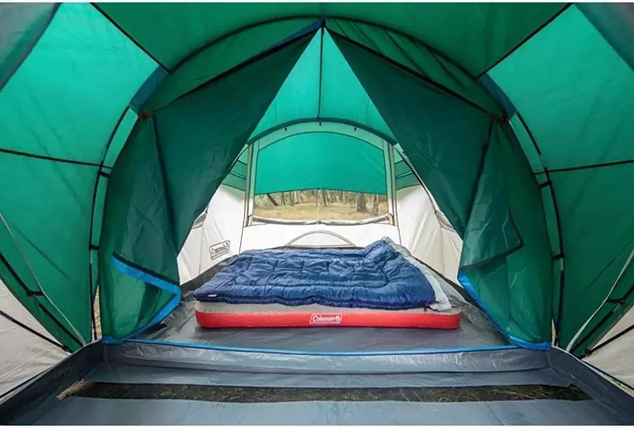 Alt view image 2 of 5 - Coleman 6-Person Cabin Tent with Screened Porch - Evergreen